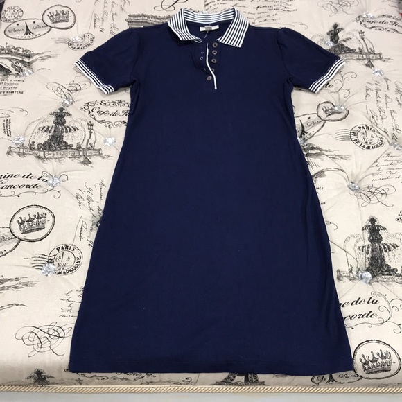 🎁Maison Jules Striped-Trim Polo-Shirtdress - Picture 3 of 6